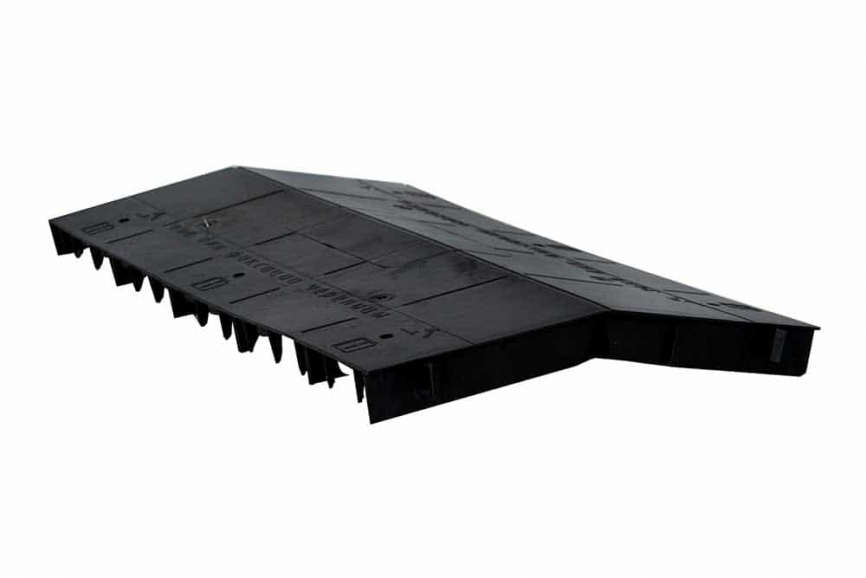 Коньковый аэратор "KraftBerg" 0,5м для мягкой кровли, сплошной черный фото 1