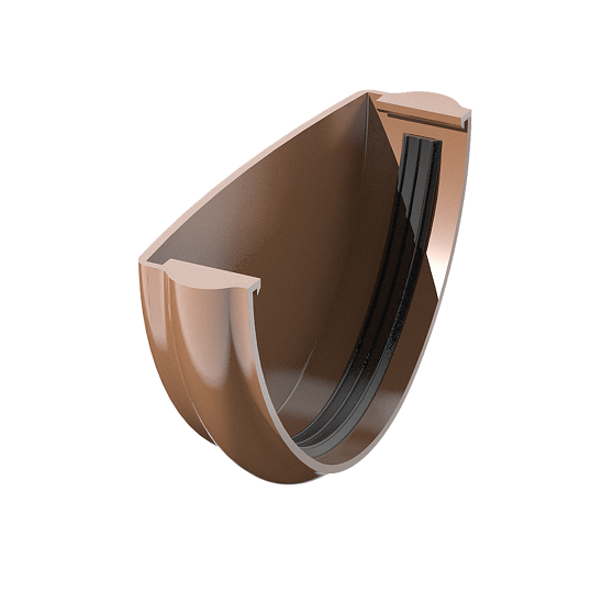 Заглушка желоба "KraftBerg" коричневый L фото 1