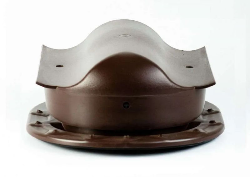 Кровельный вентиль "KraftBerg" для гибкой кровли фальцевой и готовой из битумной черепицы коричневый фото 2